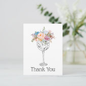 wijn , dank je wel uitnodiging briefkaart (Staand voorkant)