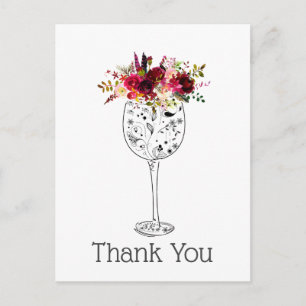 wijn , dank je wel uitnodiging briefkaart
