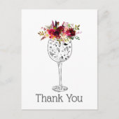 wijn , dank je wel uitnodiging briefkaart (Voorkant)