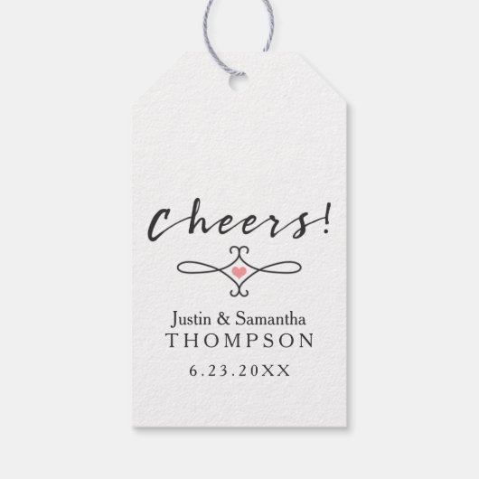 Wijn dank u aangepaste gepersonaliseerde cadeaulabel (Achterkant)