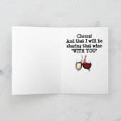 WIJN DELEN MET "JOU" DEZE KERST KAART (Binnen)