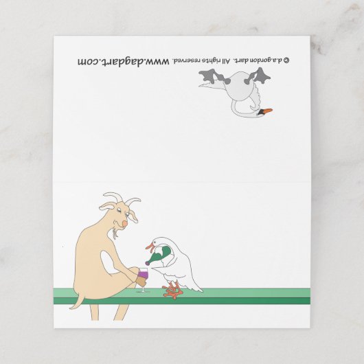 Wijn-diner Plaatskaartje (Buitenkant ongevouwen)