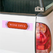 Wijn Diva Bumper Sticker! Bumpersticker (Op Truck)