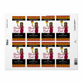 Wijn Diva "Diva Red" Eigen wasetiketten Etiket (Full Sheet)