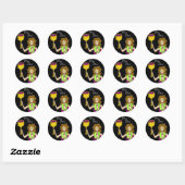 Wijn Diva donker Ronde Sticker (Vel)