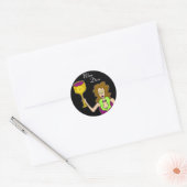 Wijn Diva donker Ronde Sticker (Envelop)