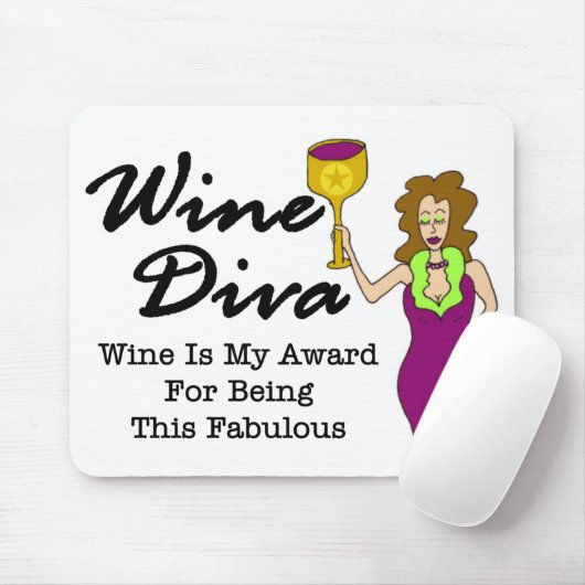 Wijn Diva "Fabulous" Muismat (Met muis)