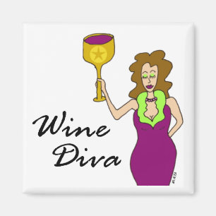 Wijn Diva (geen Gezegde) Magnet