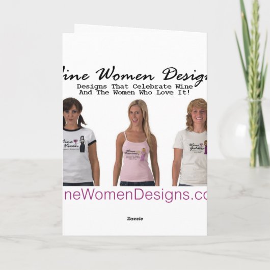 Wijn Diva's "Just The Wine" Fantastische kerst Feestdagen Kaart (Achterkant)