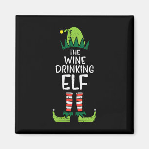 Wijn Drink elf Kerstmis voor familie mam Magneet