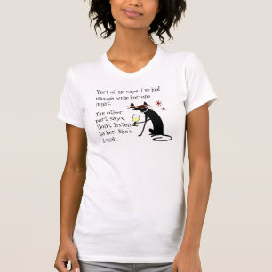Wijn Drink kat, luister niet naar haar ze is Drink T-shirt