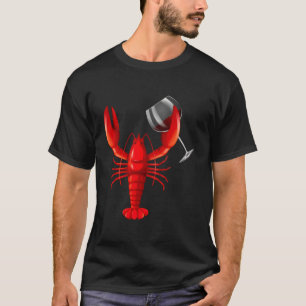 Wijn Drink kreeft Rode langoesten Wijn T-shirt