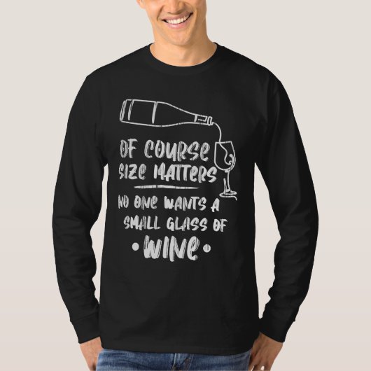 Wijn Drink rood wijnglas T-shirt (Voorkant)