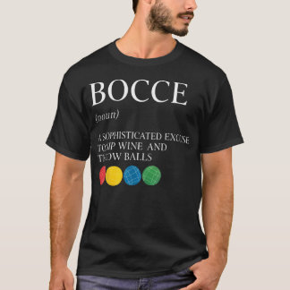 Wijn drinken en Bocce speler Boccia Italië T-shirt