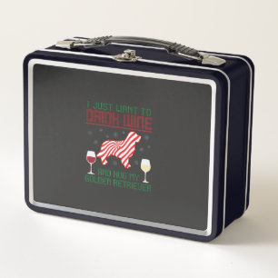 Wijn drinken knuffel Golden Retriever Kerstmis