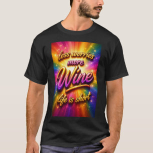 Wijn drinken t-shirt