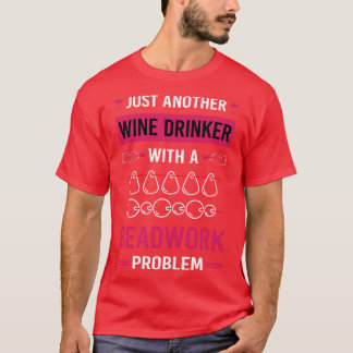 Wijn Drinker Beadwork Kralen T-shirt