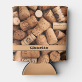 Wijn Drinker  Corks Texture Vineyard Blikjeskoeler (Voorkant)