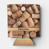 Wijn Drinker  Corks Texture Vineyard Blikjeskoeler (Achterkant)