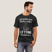 Wijn drinker Fly Tying T-shirt (Voorkant volledig)