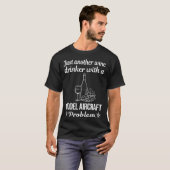 Wijn drinker modelvliegtuig t-shirt (Voorkant volledig)