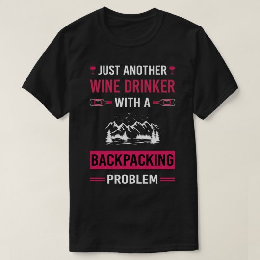 Wijn Drinker Rugzak Rugzak Rugzak Rugpakker T-shirt (Design voorkant)