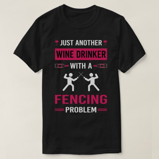 Wijn Drinker Schermen T-shirt (Design voorkant)