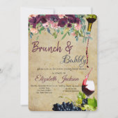 Wijn,Druiven,Bloemen Brunch & Mousserende wijn Kaart (Voorkant)