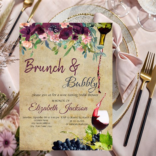 Wijn,Druiven,Bloemen Brunch & Mousserende wijn Kaart