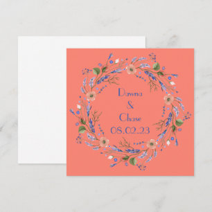 Wijn Druiven Gepersonaliseerde Bloemen Roze Oranje Kaart