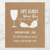 Wijn & Druiven, Rustieke Wijngaard/Wijnhuis Wijn Etiket (Enkel label)