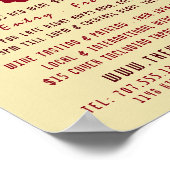 Wijn & Druiven, Wijnbar/Wijnmakerij Adverteren Poster (Hoek)