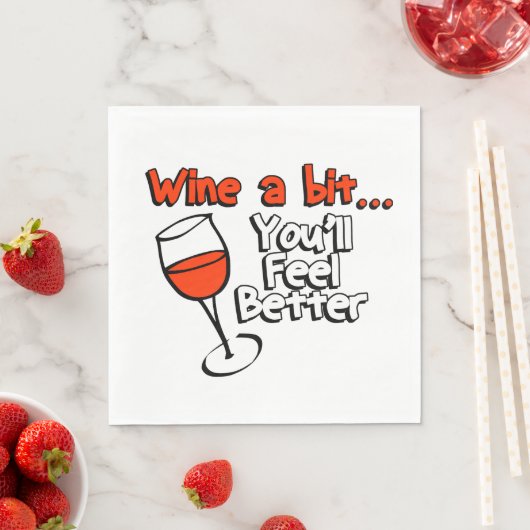 Wijn een beetje dat je je beter zult voelen servet (Insitu)