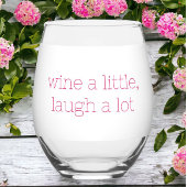 Wijn een beetje lachen veel grappig wijnglas zonder voet