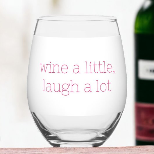 Wijn een beetje lachen veel grappig wijnglas zonder voet