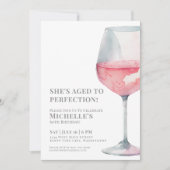 Wijn Eenvoudig 60e verjaardagsfeest Kaart (Voorkant)