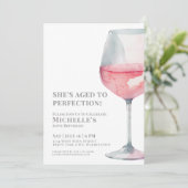 Wijn Eenvoudig 60e verjaardagsfeest Kaart (Staand voorkant)