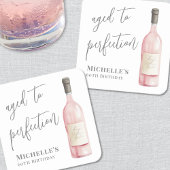 Wijn eenvoudig leeftijd tot perfectie Verjaardag Kartonnen Onderzetters