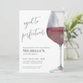 Wijn Eenvoudig vijftig verjaardagsfeest Kaart (Staand voorkant)