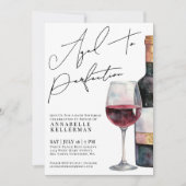 Wijn Eenvoudig volwassen verjaardagsfeestje Kaart (Voorkant)