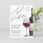 Wijn Eenvoudig volwassen verjaardagsfeestje Kaart (Staand voorkant)