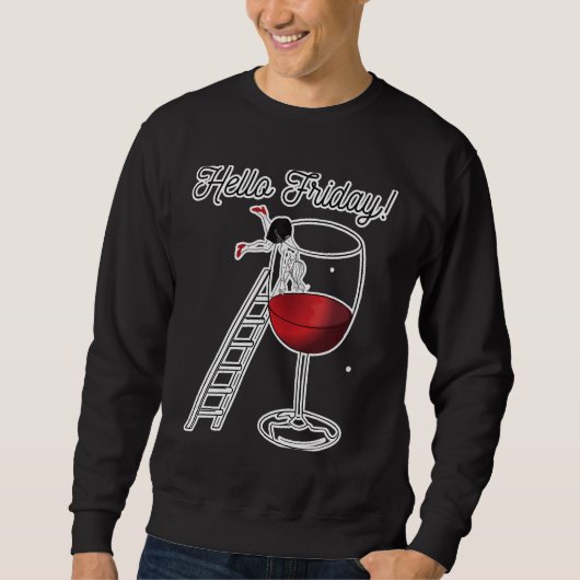 Wijn Eindelijk Vrijdag Weekend Wein Trui (Voorkant)
