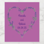 Wijn Elegant Heart Etiket (Enkel label)