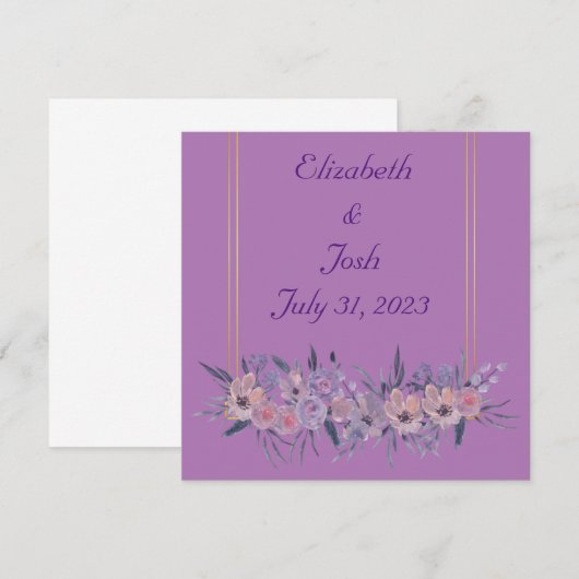 Wijn Elegant Kaart (Voorkant / Achterkant)