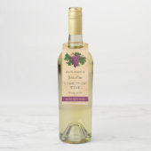Wijn Elegant  Paarse druiven Aangepaste Sjabloon Flessenhanger (Op fles)