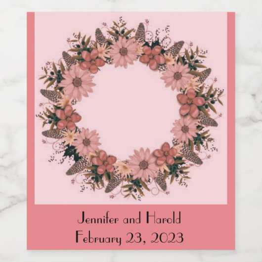 Wijn Elegant Wijn Etiket (Enkel label)