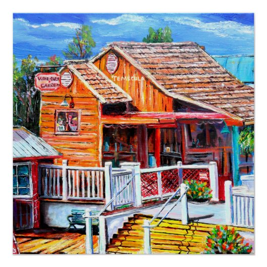 Wijn- en beertuinen Temecula Ca. Poster (Voorkant)