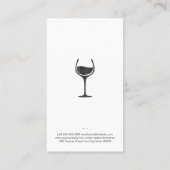 Wijn en beker en leisteen Visitekaartje (Achterkant)