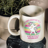 Wijn en bewustzijn Dabbing Unicorn Grote Koffiekop