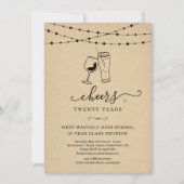 Wijn en bier juichen voor een jaarlijkse reünie kaart (Voorkant)